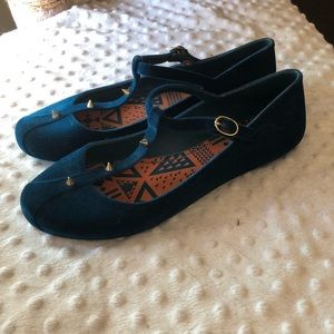 Melissa Velvet Jellies Mary Jane Studded flats 9